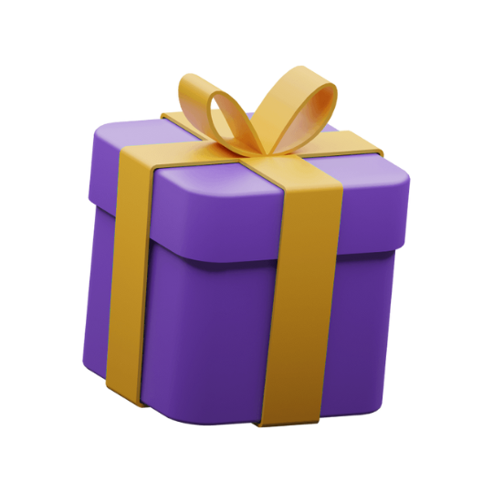 Caja de regalo violeta