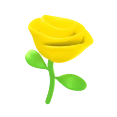 Rosa amarilla 3D de Rosify