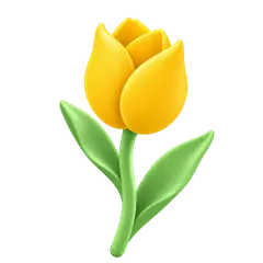 Tulipán amarillo 3D de Rosify