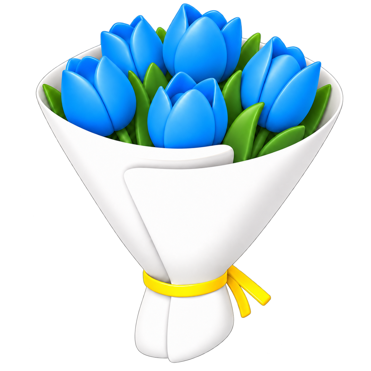 Ramo de tulipanes azules