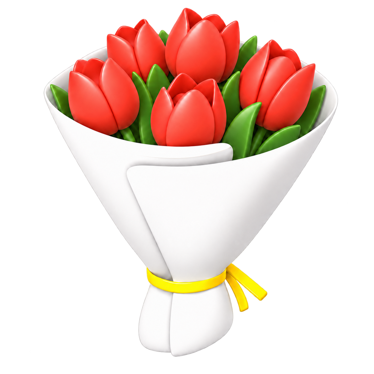 Ramo de tulipanes rojos