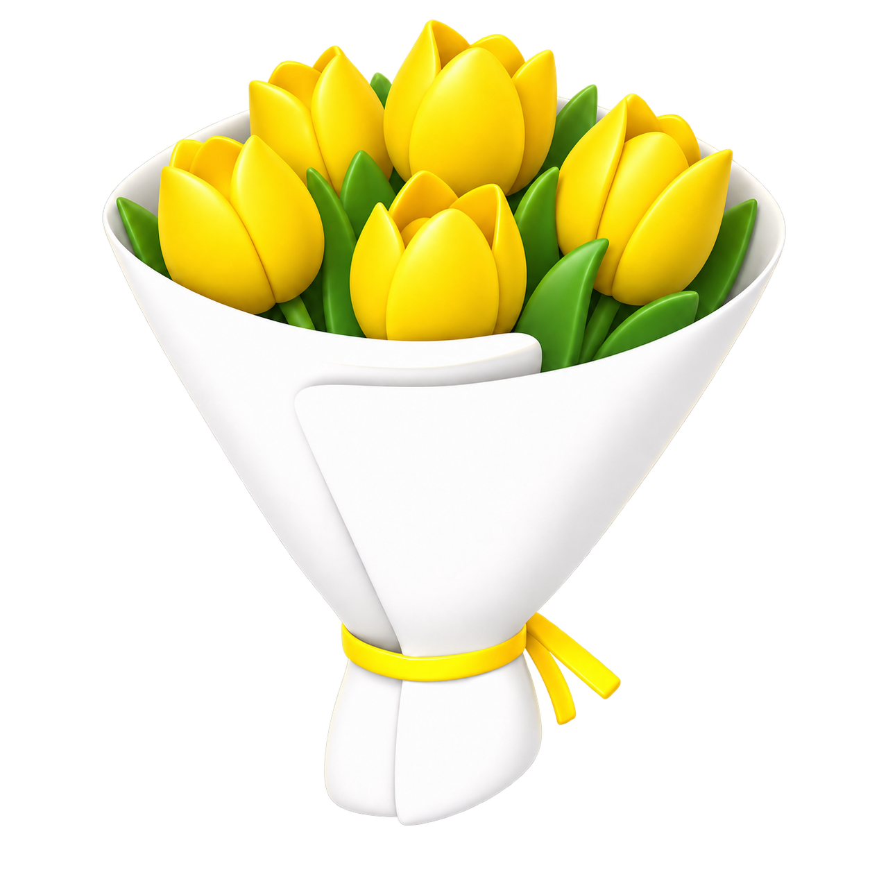 Ramo de tulipanes amarillos