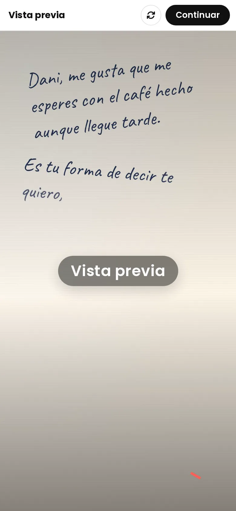 Carta de amor escrita a mano que recibe la otra persona